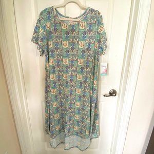 LuLaRoe by Disney Carly dress, NWT, women's plus size 3X, Alice in Wonderland